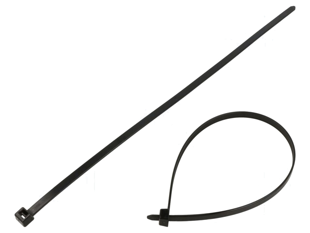 Kabelbinder; L: 387mm; W: 7,6mm; polyamide; 535N; zwart; Ømax: 100mm Kabelbinder; L: 387mm; W: 7,6mm; polyamide; 535N; zwart; Ømax: 100mm